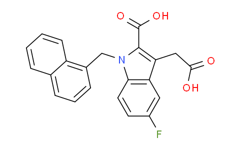 CAS No. 942191-15-3, 3-(carboxymethyl)-5-fluoro-1-(naphthalen-1-ylmethyl)-1H-indole-2-carboxylic acid