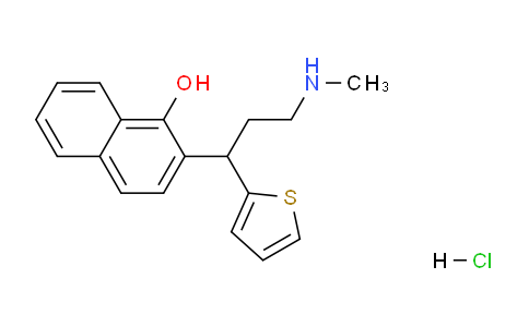 CAS No. 1033719-36-6, 2-(3-(methylamino)-1-(thiophen-2-yl)propyl)naphthalen-1-ol hydrochloride