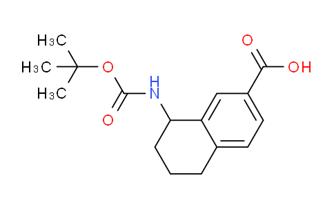 CAS No. 130532-76-2, 8-((tert-butoxycarbonyl)amino)-5,6,7,8-tetrahydronaphthalene-2-carboxylic acid