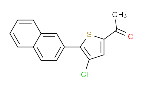 CAS No. 1309597-90-7, 1-(4-chloro-5-(naphthalen-2-yl)thiophen-2-yl)ethan-1-one