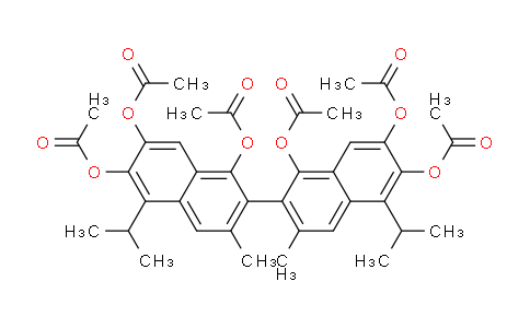 CAS No. 105201-55-6, 5,5'-diisopropyl-3,3'-dimethyl-[2,2'-binaphthalene]-1,1',6,6',7,7'-hexayl hexaacetate