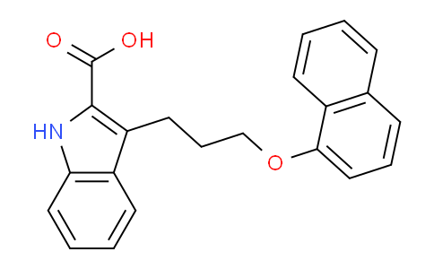 CAS No. 1072899-39-8, 3-(3-(naphthalen-1-yloxy)propyl)-1H-indole-2-carboxylic acid