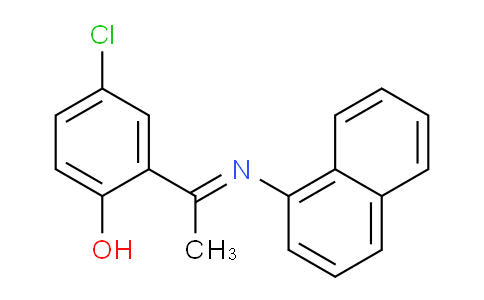 CAS No. 105558-35-8, (E)-4-chloro-2-(1-(naphthalen-1-ylimino)ethyl)phenol