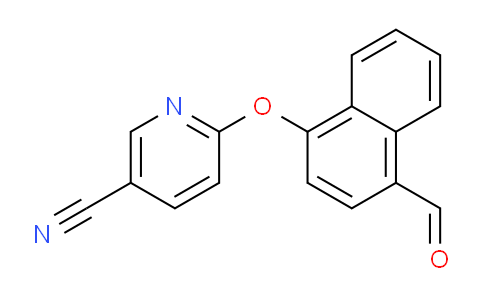 CAS No. 1087351-20-9, 6-((4-formylnaphthalen-1-yl)oxy)nicotinonitrile