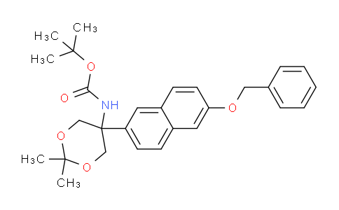 CAS No. 1225347-14-7, tert-Butyl (5-(6-(benzyloxy)naphthalen-2-yl)-2,2-dimethyl-1,3-dioxan-5-yl)carbamate