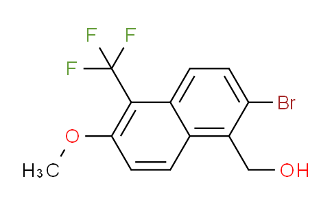 CAS No. 122670-61-5, (2-bromo-6-methoxy-5-(trifluoromethyl)naphthalen-1-yl)methanol