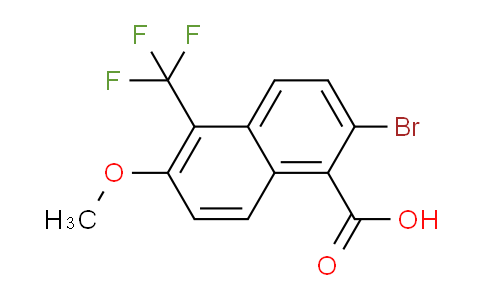 CAS No. 122670-62-6, 2-bromo-6-methoxy-5-(trifluoromethyl)-1-naphthoic acid
