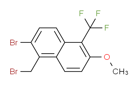 CAS No. 122670-66-0, 2-bromo-1-(bromomethyl)-6-methoxy-5-(trifluoromethyl)naphthalene