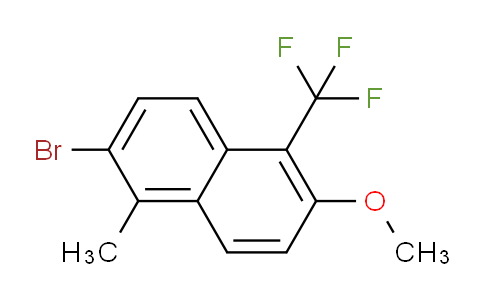 CAS No. 122670-67-1, 2-bromo-6-methoxy-1-methyl-5-(trifluoromethyl)naphthalene