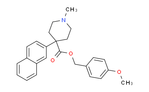 CAS No. 1256340-91-6, 4-methoxybenzyl 1-methyl-4-(naphthalen-2-yl)piperidine-4-carboxylate