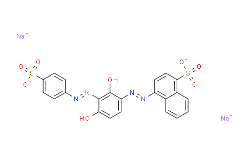 CAS No. 5850-15-7, sodium 4-((E)-(2,4-dihydroxy-3-((E)-(4-sulfonatophenyl)diazenyl)phenyl)diazenyl)naphthalene-1-sulfonate