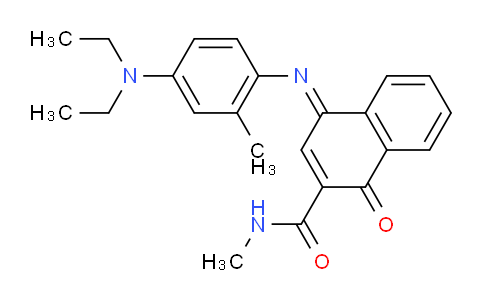 CAS No. 102187-53-1, 4-((4-(Diethylamino)-2-methylphenyl)imino)-N-methyl-1-oxo-1,4-dihydronaphthalene-2-carboxamide