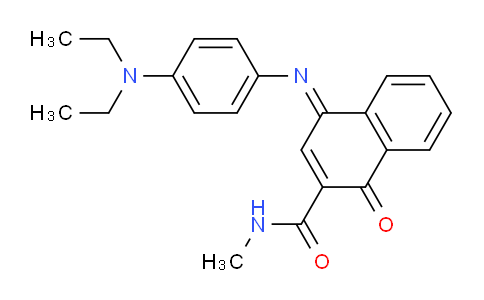 CAS No. 4899-82-5, 4-[[4-(diethylamino)phenyl]imino]-1,4-dihydro-N-methyl-1-oxo-2-Naphthalenecarboxamide