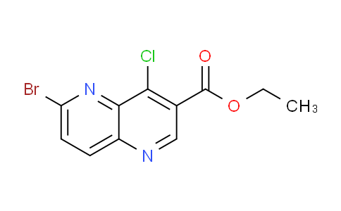 CAS No. 1083181-13-8, ethyl 6-bromo-4-chloro-1,5-naphthyridine-3-carboxylate