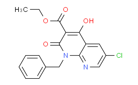 CAS No. 179063-99-1, Ethyl 1-benzyl-6-chloro-4-hydroxy-2-oxo-1,2-dihydro[1,8]naphthyridine-3-carboxylate
