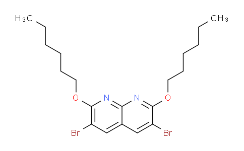 CAS No. 1263094-79-6, 3,6-Dibromo-2,7-bis(hexyloxy)-1,8-naphthyridine