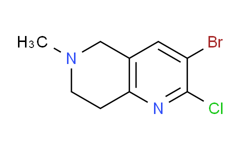 CAS No. 1708250-67-2, 3-Bromo-2-chloro-6-methyl-5,6,7,8-tetrahydro-1,6-naphthyridine