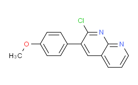 CAS No. 474266-27-8, 2-Chloro-3-(4-methoxyphenyl)-1,8-naphthyridine