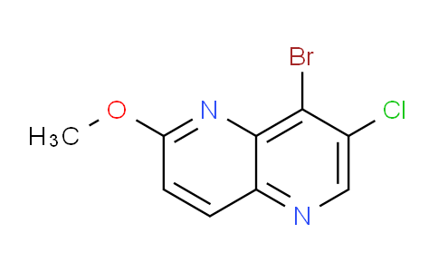 CAS No. 915976-85-1, 8-Bromo-7-chloro-2-methoxy-1,5-naphthyridine