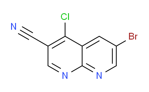 CAS No. 1234615-92-9, 6-Bromo-4-chloro-1,8-naphthyridine-3-carbonitrile