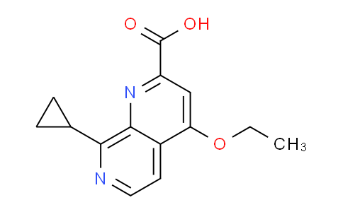 CAS No. 921761-02-6, 8-Cyclopropyl-4-ethoxy-1,7-naphthyridine-2-carboxylic acid