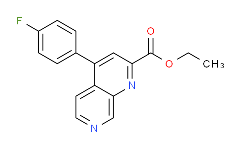 CAS No. 1956307-15-5, Ethyl 4-(4-fluorophenyl)-1,7-naphthyridine-2-carboxylate