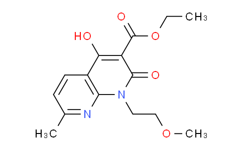 CAS No. 1253791-96-6, Ethyl 4-hydroxy-1-(2-methoxyethyl)-7-methyl-2-oxo-1,2-dihydro-1,8-naphthyridine-3-carboxylate