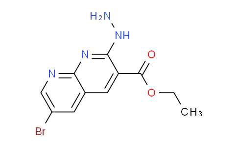 CAS No. 1335113-09-1, Ethyl 6-bromo-2-hydrazinyl-1,8-naphthyridine-3-carboxylate