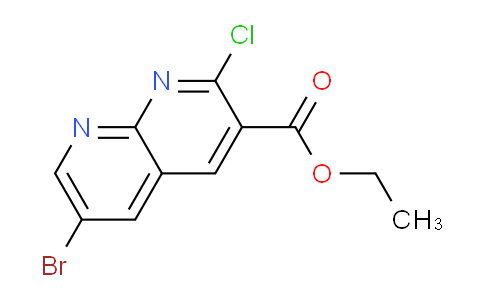 CAS No. 1330583-62-4, Ethyl 6-bromo-2-chloro-1,8-naphthyridine-3-carboxylate