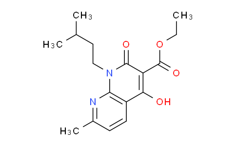 CAS No. 1253791-40-0, Ethyl 4-hydroxy-1-isopentyl-7-methyl-2-oxo-1,2-dihydro-1,8-naphthyridine-3-carboxylate