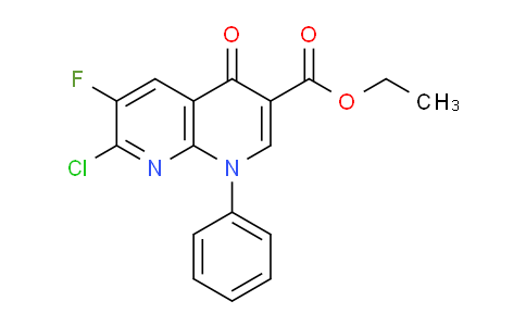 CAS No. 100426-74-2, Ethyl 7-chloro-6-fluoro-4-oxo-1-phenyl-1,4-dihydro-1,8-naphthyridine-3-carboxylate