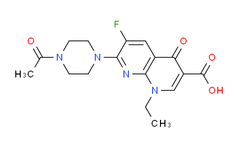 CAS No. 74274-70-7, 7-(4-Acetylpiperazin-1-yl)-1-ethyl-6-fluoro-4-oxo-1,4-dihydro-1,8-naphthyridine-3-carboxylic acid