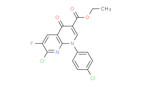 CAS No. 100491-37-0, Ethyl 7-chloro-1-(4-chlorophenyl)-6-fluoro-4-oxo-1,4-dihydro-1,8-naphthyridine-3-carboxylate