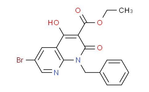 MC769605 | 1190198-34-5 | Ethyl 1-benzyl-6-bromo-4-hydroxy-2-oxo-1,2-dihydro-1,8-naphthyridine-3-carboxylate