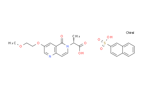 CAS No. 1643590-80-0, (2R)-2-[3-(2-methoxyethoxy)-5-oxo-1,6-naphthyridin-6-yl]propanoic acid;naphthalene-2-sulfonic acid
