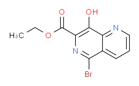 CAS No. 1480815-26-6, ethyl 5-bromo-8-hydroxy-1,6-naphthyridine-7-carboxylate