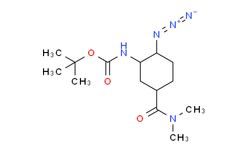 CAS No. 1823701-39-8, tert-butyl N-[2-azido-5-(dimethylcarbamoyl)cyclohexyl]carbamate