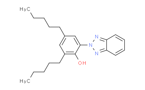 CAS No. 21615-49-6, 2-(2H-benzo[d][1,2,3]triazol-2-yl)-4,6-dipentylphenol