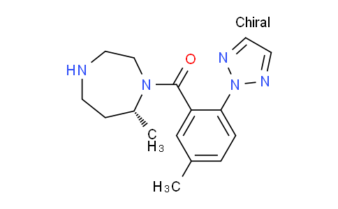 CAS No. 1030377-32-2, (R)-(7-methyl-1,4-diazepan-1-yl)(5-methyl-2-(2H-1,2,3-triazol-2-yl)phenyl)methanone