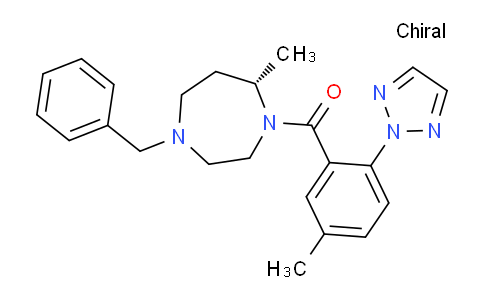 CAS No. 1644457-29-3, (S)-(4-Benzyl-7-methyl-1,4-diazepan-1-yl)(5-methyl-2-(2H-1,2,3-triazol-2-yl)phenyl)methanone