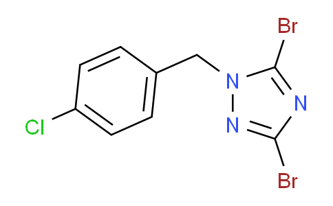 CAS No. 919259-59-9, 3,5-Dibromo-1-[(4-chlorophenyl)methyl]-1H-1,2,4-triazole