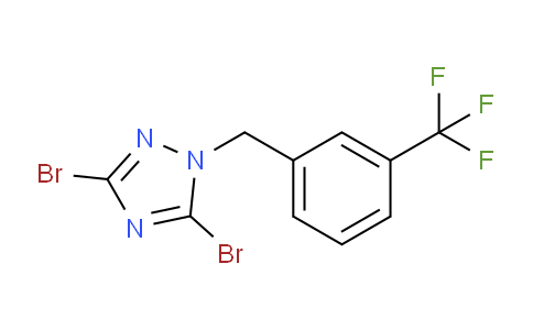 CAS No. 1240580-51-1, 3,5-Dibromo-1-{[3-(trifluoromethyl)phenyl]methyl}-1H-1,2,4-triazole