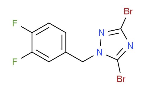 CAS No. 1240566-57-7, 3,5-Dibromo-1-[(3,4-difluorophenyl)methyl]-1H-1,2,4-triazole
