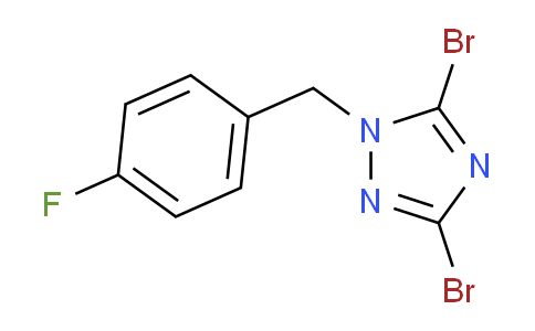 CAS No. 320424-28-0, 3,5-Dibromo-1-[(4-fluorophenyl)methyl]-1H-1,2,4-triazole