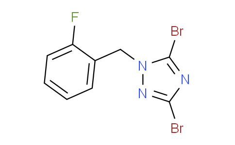 CAS No. 1240579-91-2, 3,5-Dibromo-1-[(2-fluorophenyl)methyl]-1H-1,2,4-triazole