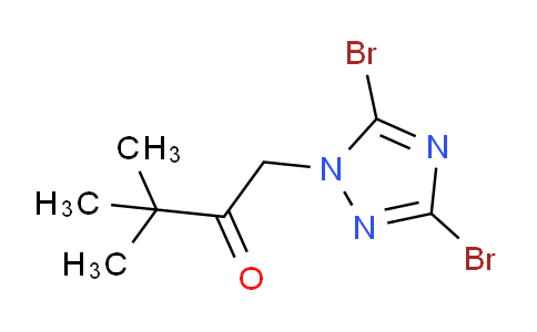 CAS No. 914350-23-5, 1-(3,5-Dibromo-1H-1,2,4-triazol-1-yl)-3,3-dimethylbutan-2-one