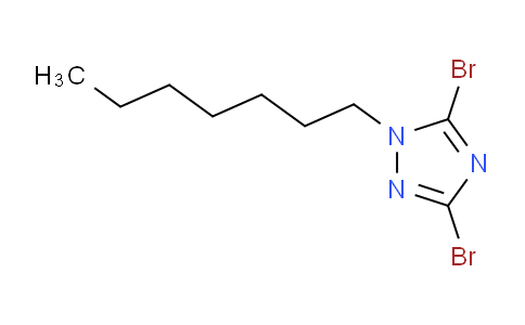 CAS No. 1240572-20-6, 3,5-Dibromo-1-heptyl-1H-1,2,4-triazole