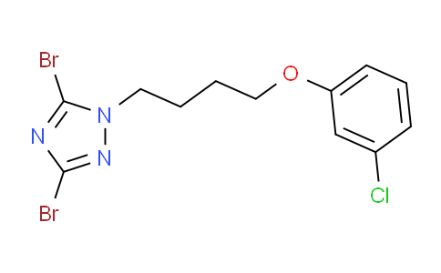 CAS No. 1240572-29-5, 3,5-Dibromo-1-[4-(3-chlorophenoxy)butyl]-1H-1,2,4-triazole