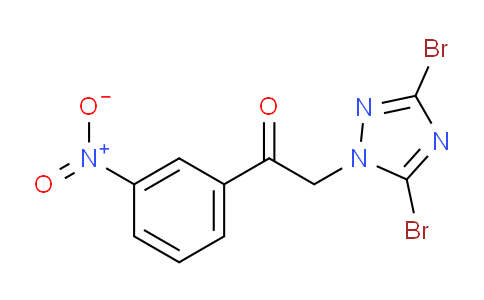 CAS No. 1240573-33-4, 2-(3,5-Dibromo-1H-1,2,4-triazol-1-yl)-1-(3-nitrophenyl)ethan-1-one