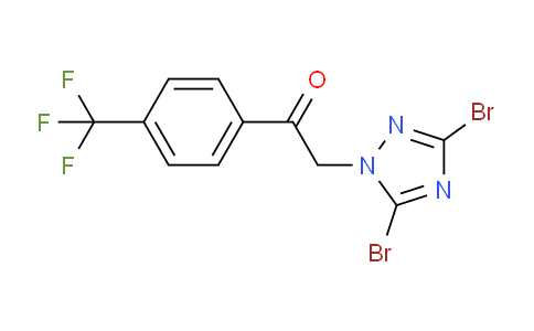 CAS No. 1240568-21-1, 2-(3,5-Dibromo-1H-1,2,4-triazol-1-yl)-1-[4-(trifluoromethyl)phenyl]ethan-1-one